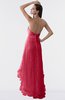 ColsBM Isabel Lipstick Red Simple A-line Zipper Tea Length Paillette Plus Size Bridesmaid Dresses