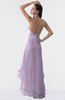 ColsBM Isabel Mauve Simple A-line Zipper Tea Length Paillette Plus Size Bridesmaid Dresses
