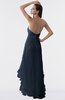ColsBM Isabel Navy Blue Simple A-line Zipper Tea Length Paillette Plus Size Bridesmaid Dresses
