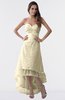 ColsBM Isabel Novelle Peach Simple A-line Zipper Tea Length Paillette Plus Size Bridesmaid Dresses