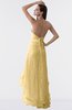 ColsBM Isabel Ochre Simple A-line Zipper Tea Length Paillette Plus Size Bridesmaid Dresses