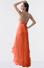 ColsBM Isabel Persimmon Simple A-line Zipper Tea Length Paillette Plus Size Bridesmaid Dresses