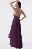 ColsBM Isabel Plum Simple A-line Zipper Tea Length Paillette Plus Size Bridesmaid Dresses