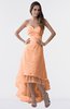 ColsBM Isabel Salmon Simple A-line Zipper Tea Length Paillette Plus Size Bridesmaid Dresses