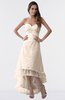 ColsBM Isabel Silver Peony Simple A-line Zipper Tea Length Paillette Plus Size Bridesmaid Dresses
