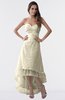 ColsBM Isabel Tan Simple A-line Zipper Tea Length Paillette Plus Size Bridesmaid Dresses