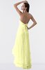ColsBM Isabel Wax Yellow Simple A-line Zipper Tea Length Paillette Plus Size Bridesmaid Dresses