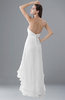 ColsBM Isabel White Simple A-line Zipper Tea Length Paillette Plus Size Bridesmaid Dresses