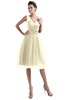 ColsBM Ashley Egret Plain Illusion Zipper Knee Length Flower Plus Size Bridesmaid Dresses