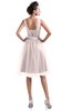 ColsBM Ashley Petal Pink Plain Illusion Zipper Knee Length Flower Plus Size Bridesmaid Dresses