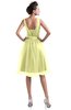 ColsBM Ashley Wax Yellow Plain Illusion Zipper Knee Length Flower Plus Size Bridesmaid Dresses