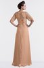 ColsBM Emilia Almost Apricot Modest Sweetheart Short Sleeve Zip up Floor Length Plus Size Bridesmaid Dresses