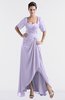 ColsBM Emilia Light Purple Modest Sweetheart Short Sleeve Zip up Floor Length Plus Size Bridesmaid Dresses
