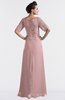 ColsBM Emilia Silver Pink Modest Sweetheart Short Sleeve Zip up Floor Length Plus Size Bridesmaid Dresses