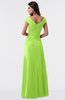 ColsBM Madelyn Bright Green Informal A-line Portrait Zipper Floor Length Ruching Plus Size Bridesmaid Dresses