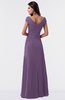 ColsBM Madelyn Chinese Violet Informal A-line Portrait Zipper Floor Length Ruching Plus Size Bridesmaid Dresses