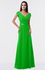 ColsBM Madelyn Classic Green Informal A-line Portrait Zipper Floor Length Ruching Plus Size Bridesmaid Dresses
