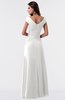 ColsBM Madelyn Cloud White Informal A-line Portrait Zipper Floor Length Ruching Plus Size Bridesmaid Dresses