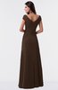 ColsBM Madelyn Copper Informal A-line Portrait Zipper Floor Length Ruching Plus Size Bridesmaid Dresses