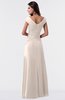 ColsBM Madelyn Cream Pink Informal A-line Portrait Zipper Floor Length Ruching Plus Size Bridesmaid Dresses