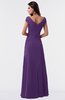 ColsBM Madelyn Dark Purple Informal A-line Portrait Zipper Floor Length Ruching Plus Size Bridesmaid Dresses