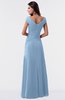 ColsBM Madelyn Dusty Blue Informal A-line Portrait Zipper Floor Length Ruching Plus Size Bridesmaid Dresses