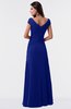 ColsBM Madelyn Electric Blue Informal A-line Portrait Zipper Floor Length Ruching Plus Size Bridesmaid Dresses