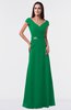 ColsBM Madelyn Green Informal A-line Portrait Zipper Floor Length Ruching Plus Size Bridesmaid Dresses