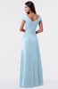 ColsBM Madelyn Ice Blue Informal A-line Portrait Zipper Floor Length Ruching Plus Size Bridesmaid Dresses