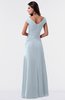 ColsBM Madelyn Illusion Blue Informal A-line Portrait Zipper Floor Length Ruching Plus Size Bridesmaid Dresses