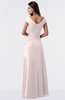 ColsBM Madelyn Light Pink Informal A-line Portrait Zipper Floor Length Ruching Plus Size Bridesmaid Dresses