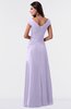 ColsBM Madelyn Light Purple Informal A-line Portrait Zipper Floor Length Ruching Plus Size Bridesmaid Dresses