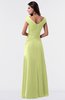 ColsBM Madelyn Lime Green Informal A-line Portrait Zipper Floor Length Ruching Plus Size Bridesmaid Dresses
