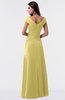 ColsBM Madelyn Misted Yellow Informal A-line Portrait Zipper Floor Length Ruching Plus Size Bridesmaid Dresses