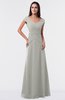 ColsBM Madelyn Platinum Informal A-line Portrait Zipper Floor Length Ruching Plus Size Bridesmaid Dresses