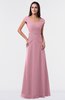ColsBM Madelyn Rosebloom Informal A-line Portrait Zipper Floor Length Ruching Plus Size Bridesmaid Dresses