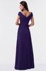 ColsBM Madelyn Royal Purple Informal A-line Portrait Zipper Floor Length Ruching Plus Size Bridesmaid Dresses