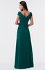 ColsBM Madelyn Shaded Spruce Informal A-line Portrait Zipper Floor Length Ruching Plus Size Bridesmaid Dresses
