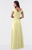 ColsBM Madelyn Soft Yellow Informal A-line Portrait Zipper Floor Length Ruching Plus Size Bridesmaid Dresses