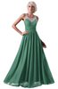 ColsBM Cora Beryl Green Cute A-line Scoop Sleeveless Zipper Beading Plus Size Bridesmaid Dresses