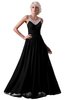 ColsBM Cora Black Cute A-line Scoop Sleeveless Zipper Beading Plus Size Bridesmaid Dresses