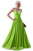 ColsBM Cora Bright Green Cute A-line Scoop Sleeveless Zipper Beading Plus Size Bridesmaid Dresses