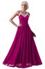 ColsBM Cora Hot Pink Cute A-line Scoop Sleeveless Zipper Beading Plus Size Bridesmaid Dresses