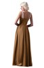 ColsBM Cora Light Brown Cute A-line Scoop Sleeveless Zipper Beading Plus Size Bridesmaid Dresses
