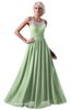 ColsBM Cora Pale Green Cute A-line Scoop Sleeveless Zipper Beading Plus Size Bridesmaid Dresses