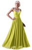 ColsBM Cora Pale Yellow Cute A-line Scoop Sleeveless Zipper Beading Plus Size Bridesmaid Dresses