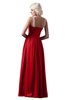 ColsBM Cora Red Cute A-line Scoop Sleeveless Zipper Beading Plus Size Bridesmaid Dresses