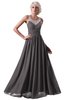 ColsBM Cora Ridge Grey Cute A-line Scoop Sleeveless Zipper Beading Plus Size Bridesmaid Dresses