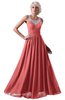 ColsBM Cora Shell Pink Cute A-line Scoop Sleeveless Zipper Beading Plus Size Bridesmaid Dresses