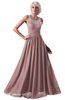ColsBM Cora Silver Pink Cute A-line Scoop Sleeveless Zipper Beading Plus Size Bridesmaid Dresses